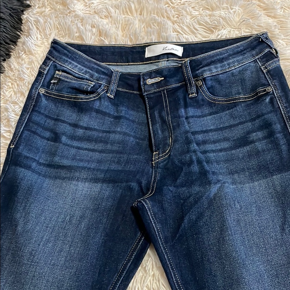 Indigo Blue Flare & Wide Leg Jeans with Vintage Fade